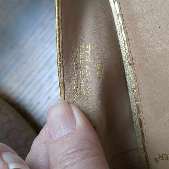 Lilly Pulitzer Gold Ballet Flats Sz. 10 - Picture 6 of 8